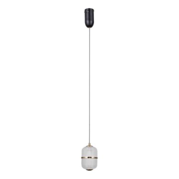 ITALUX - LED-riippuvalaisin vaijerilla ALANI LED/6W/230V 3000K musta/kulta