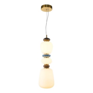 ITALUX - LED-riippuvalaisin vaijerilla EVANS LED/19W/230V 3000K kultainen/sininen/ruskea