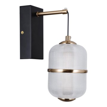 ITALUX - LED-seinävalaisin ALANI LED/6W/230V 3000K musta/kultainen