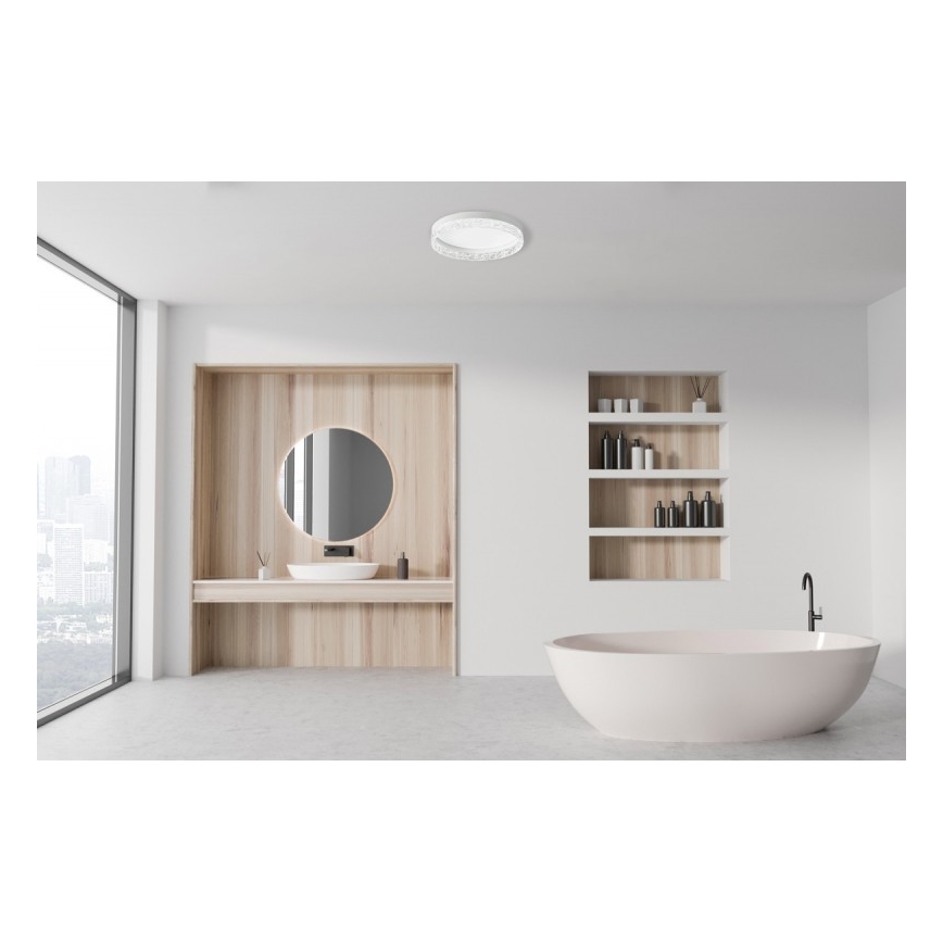 ITALUX - LED-himmennettävä kattovalaisin RANTE LED/58 W/230 V 3000–6500 K Ø 50 cm valkoinen + kaukosäädin