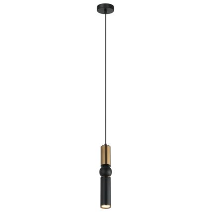 ITALUX - Kattokruunu johdossa ISIDORA 1xGU10/25W/230V musta/pronssi
