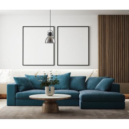 ITALUX - Kattokruunu johdossa DARLENA 1xE27/40W/230V musta