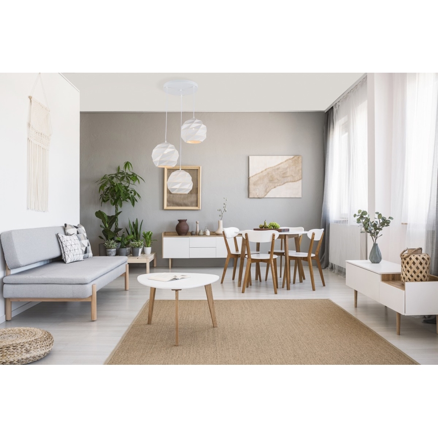 ITALUX - Kattokruunu johdossa PALERMO 3xE27/40W/230V valkoinen