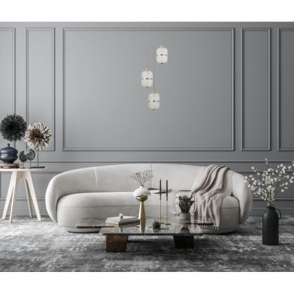 ITALUX - LED-riippuvalaisin kaapelilla ALANI 3×LED/5 W/230 V 3000 K musta/kultainen