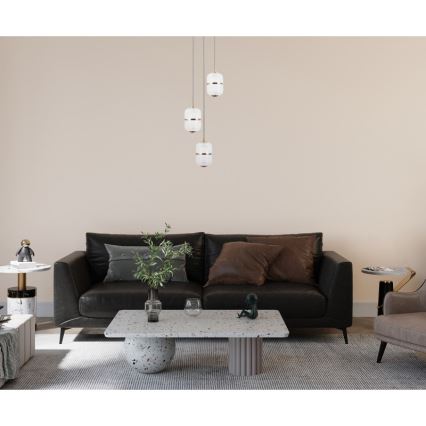 ITALUX - LED-riippuvalaisin vaijerilla ALANI 3xLED/5W/230V 3000K kultainen