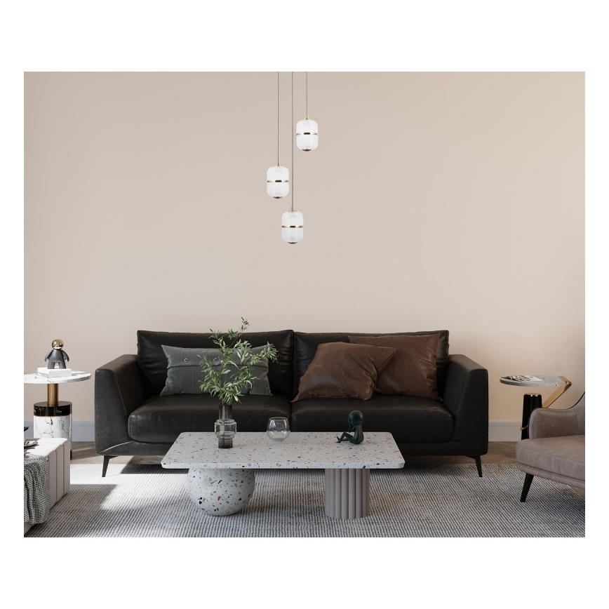 ITALUX - LED-riippuvalaisin vaijerilla ALANI 3xLED/5W/230V 3000K kultainen