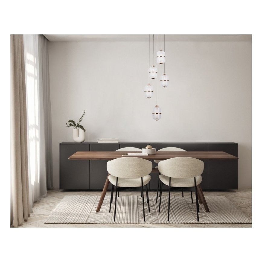ITALUX - LED-riippuvalaisin ripustusjohdolla ALANI 5xLED/5,6W/230V 3000K kulta