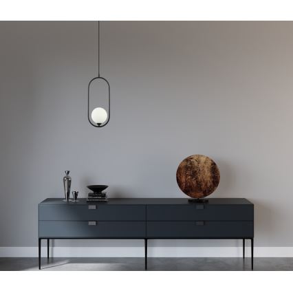 ITALUX - Ripustettava kattovalaisin LUPUS 1xG9/25W/230V musta