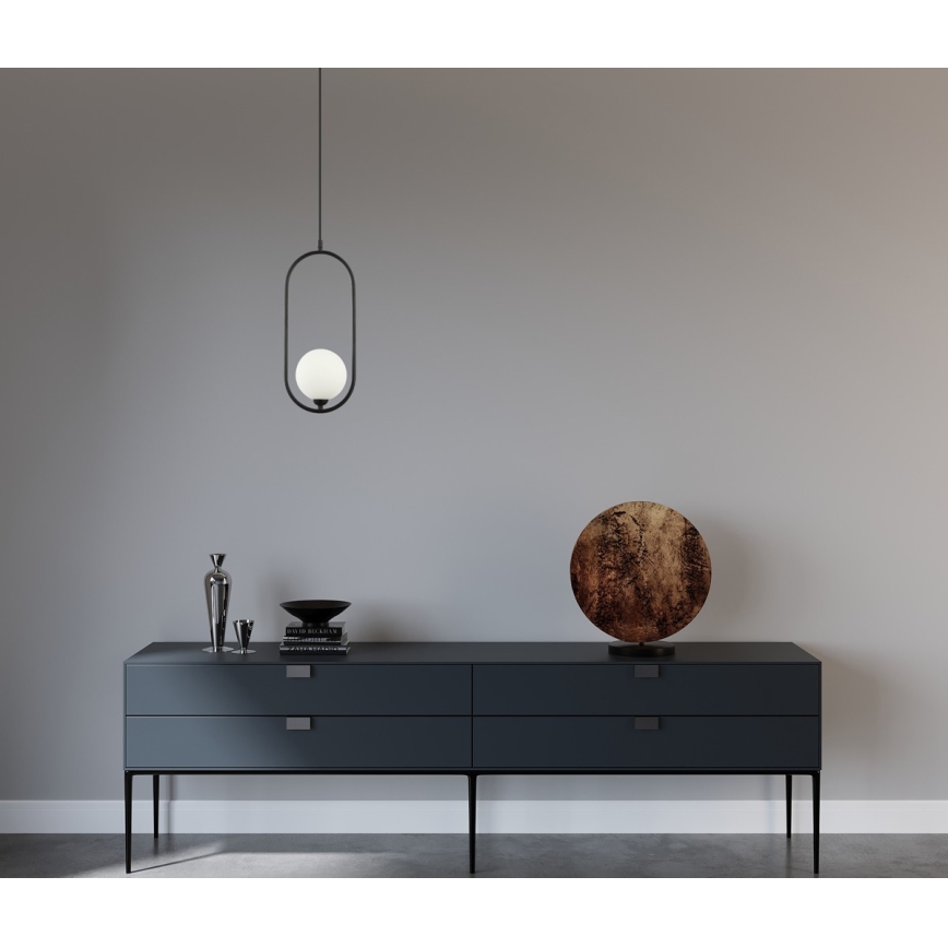 ITALUX - Ripustettava kattovalaisin LUPUS 1xG9/25W/230V musta