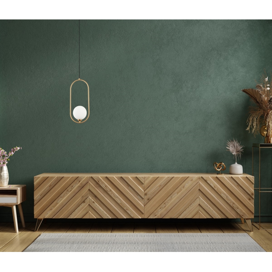 ITALUX - Kattokruunu johdossa LUPUS 1xG9/25W/230V musta/kulta