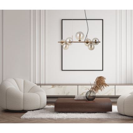 ITALUX - Ripustettava kattovalaisin CANELLO 7xG9/5W/230V messinki