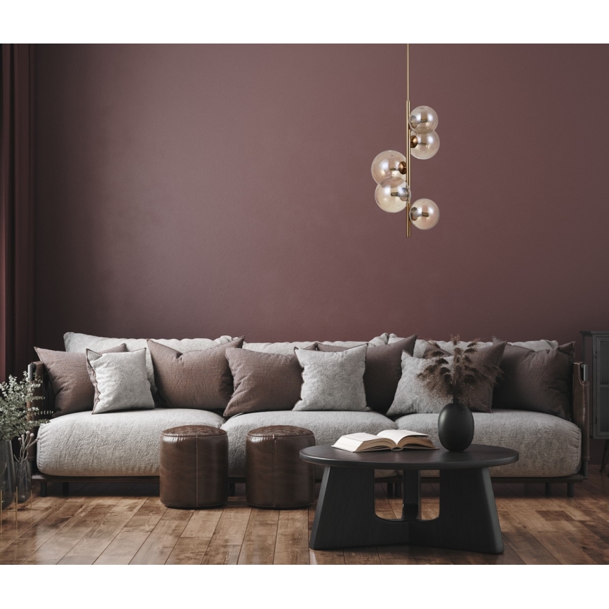 ITALUX - Kattovalaisin CANELLO 5xG9/5W/230V messinki