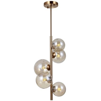 ITALUX - Kattovalaisin CANELLO 5xG9/5W/230V messinki