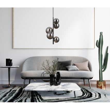 ITALUX - Riippukattokruunu CANELLO 5xG9/5W/230V musta