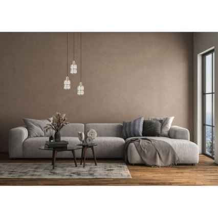 ITALUX - ALMA riippuvalaisin kaapelilla 3xE27/40W/230V, kultainen