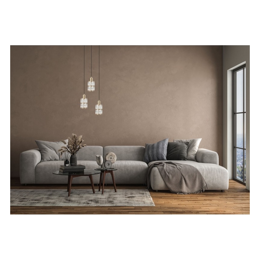 ITALUX - ALMA riippuvalaisin kaapelilla 3xE27/40W/230V, kultainen
