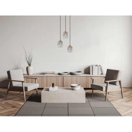 ITALUX - Kattokruunu TORNO vaijerilla 3xE14/40W/230V, kultainen