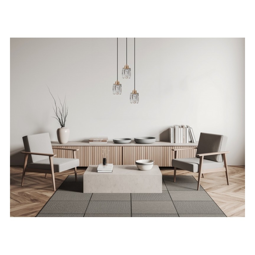 ITALUX - Kattokruunu TORNO vaijerilla 3xE14/40W/230V, kultainen
