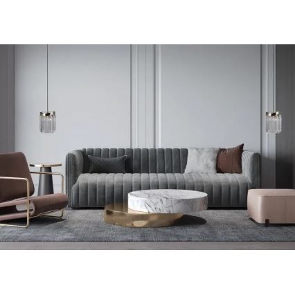 ITALUX - Kattokruunu johdossa SABRIGA 1xE14/40W/230V mattakromi