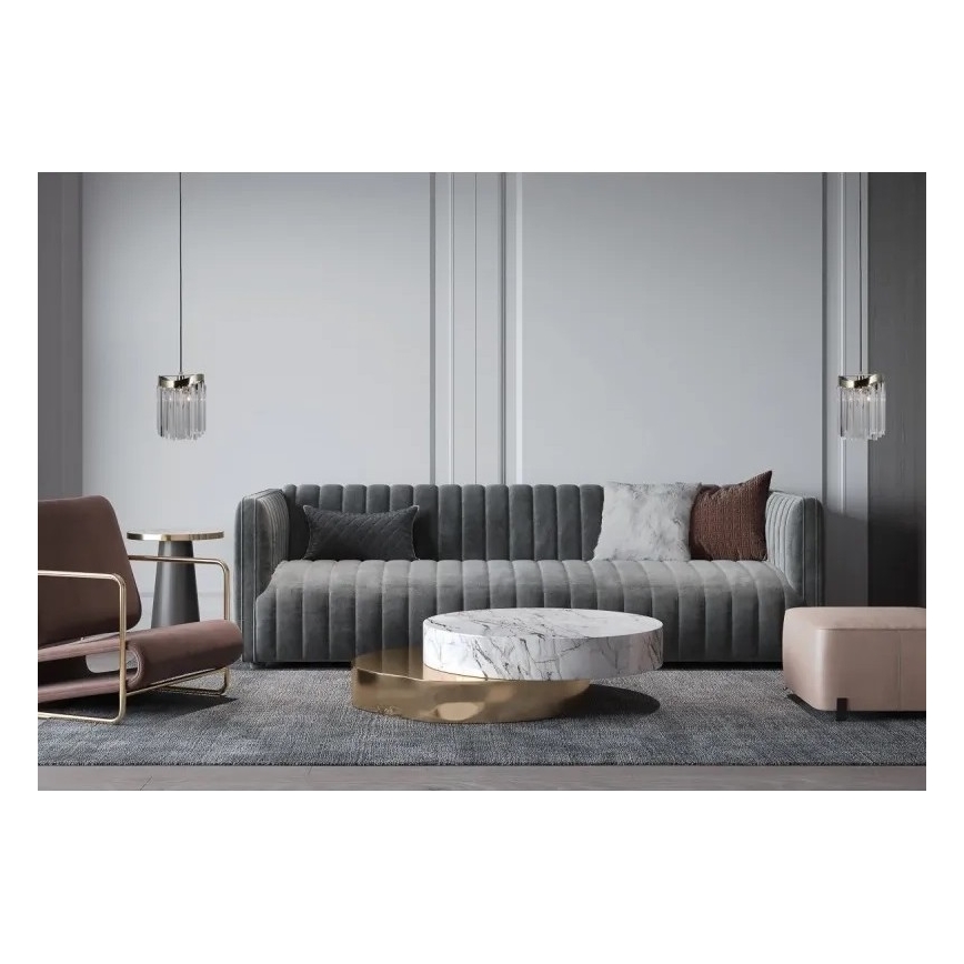 ITALUX - Kattokruunu johdossa SABRIGA 1xE14/40W/230V mattakromi