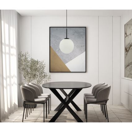 ITALUX - Ripustettava kattovalaisin DEORE 1xE27/40W/230V halkaisija 25 cm musta