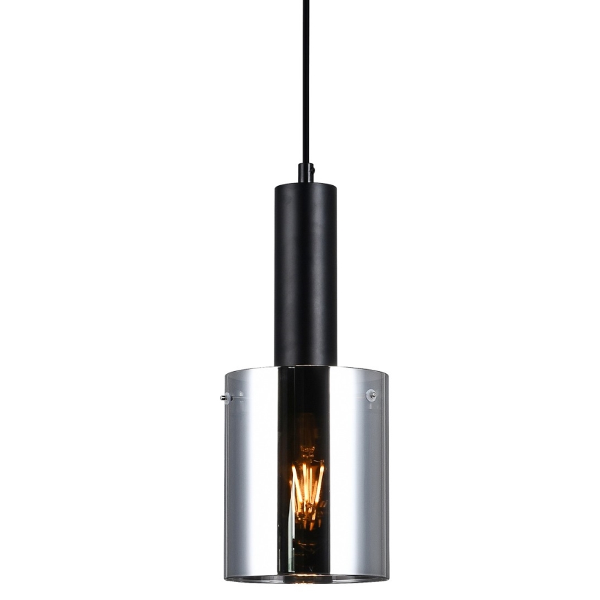 ITALUX - Kattokruunu johdossa SARDO 1xE27/40W/230V musta