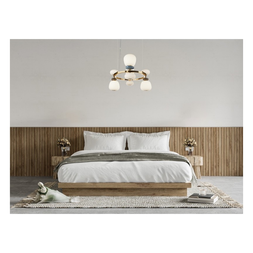 ITALUX - EVANS LED-riippuvalaisin vaijerilla LED/33W/230V 3000K kulta/sininen/ruskea