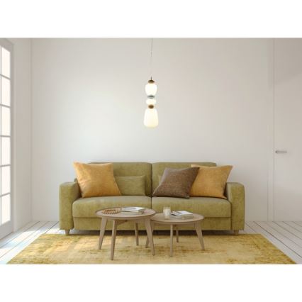 ITALUX - LED-riippuvalaisin vaijerilla EVANS LED/19W/230V 3000K kultainen/sininen/ruskea