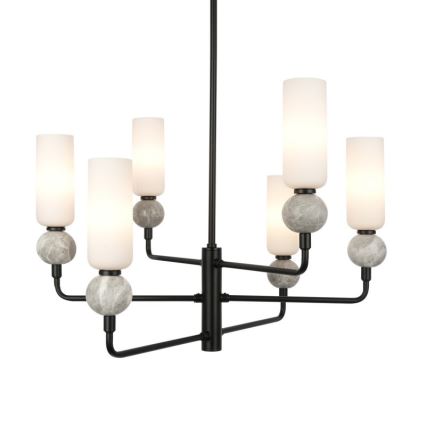 ITALUX - SANTOS varrellinen kattovalaisin 6xG9/40W/230V musta