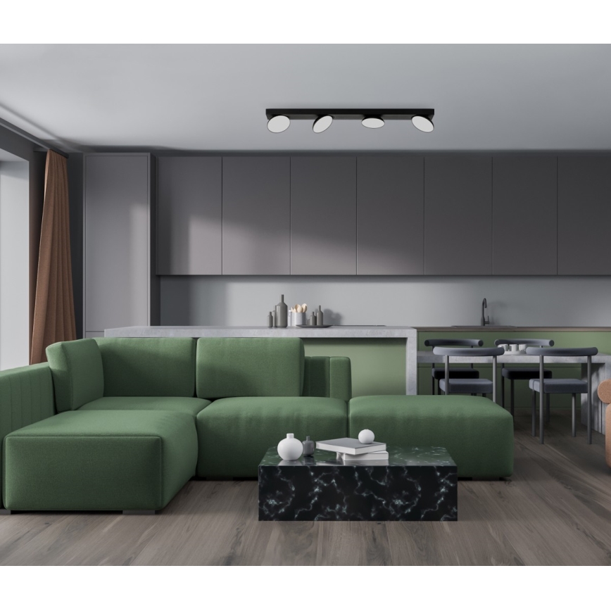 ITALUX - LED-kohdevalaisin CASTELIO 4xLED/5W/230V 4000K musta