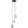 ITALUX - TORNO riippuvalaisin vaijerilla 3xE14/40W/230V musta/kultainen