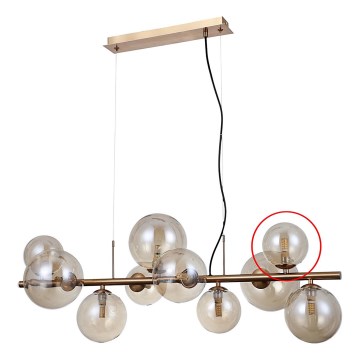 ITALUX - Vaihtolasi kattokruunuille ja seinävalaisimille CANELLO G9 halkaisija 11 cm ruskea