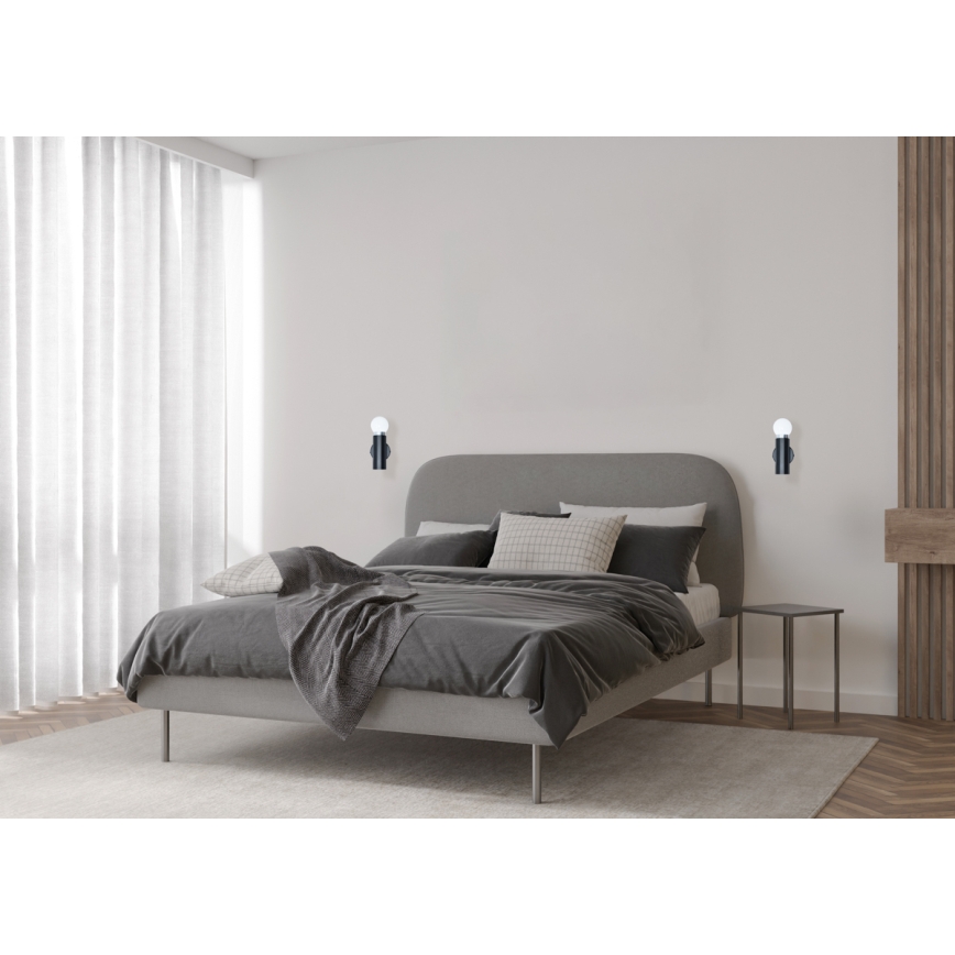 ITALUX - Seinävalaisin MACERA 1xE27/40W/230V musta