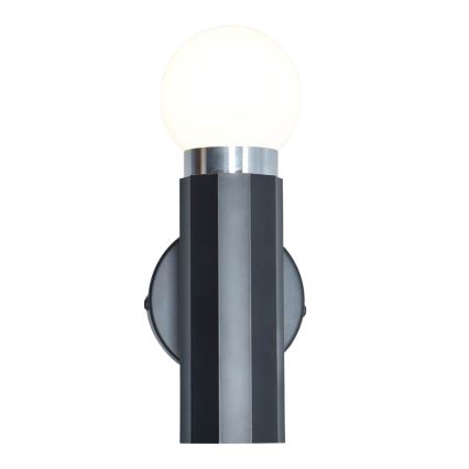 ITALUX - Seinävalaisin MACERA 1xE27/40W/230V musta