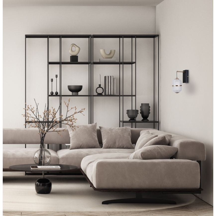 ITALUX - LED-seinävalaisin ALANI LED/6W/230V 3000K musta/kultainen
