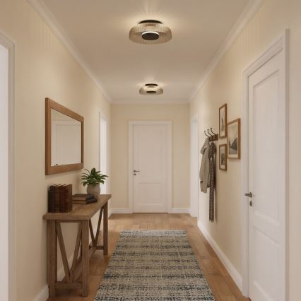 ITALUX - PASSO LED-kattovalaisin 8 W 230 V 3000 K Ø 25 cm savunmusta