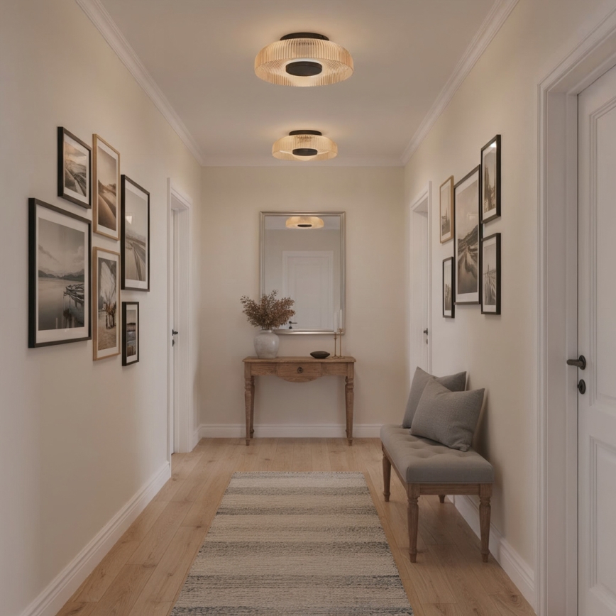 ITALUX - LED-kattovalaisin PASSO LED/8W/230V 3000K Ø 25 cm savuinen beige