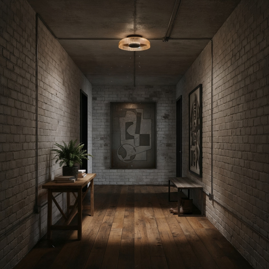 ITALUX - LED-kattovalaisin PASSO LED/8W/230V 3000K Ø 25 cm savuinen beige