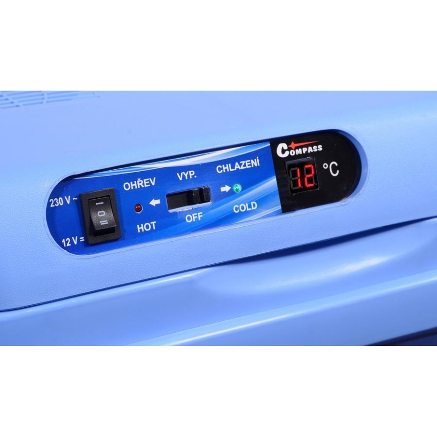 Jäähdytyslaatikko näytöllä 48 W/230 V/12 V, 25 l, sininen