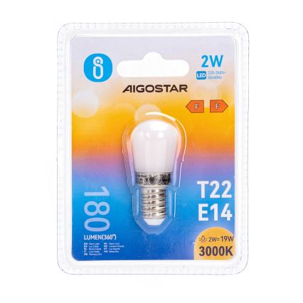 jääkaapin LED-polttimo T22 E14/2W/230V 3000K - Aigostar