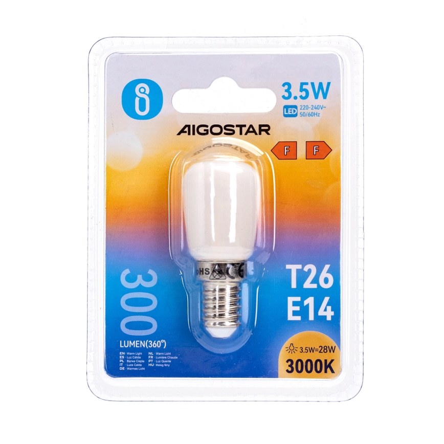 jääkaapin LED-polttimo T26 E14/3,5W/230V 3000K - Aigostar
