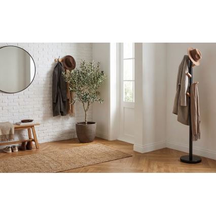 Jalallinen naulakko DOMUS 177x28 cm musta/beige
