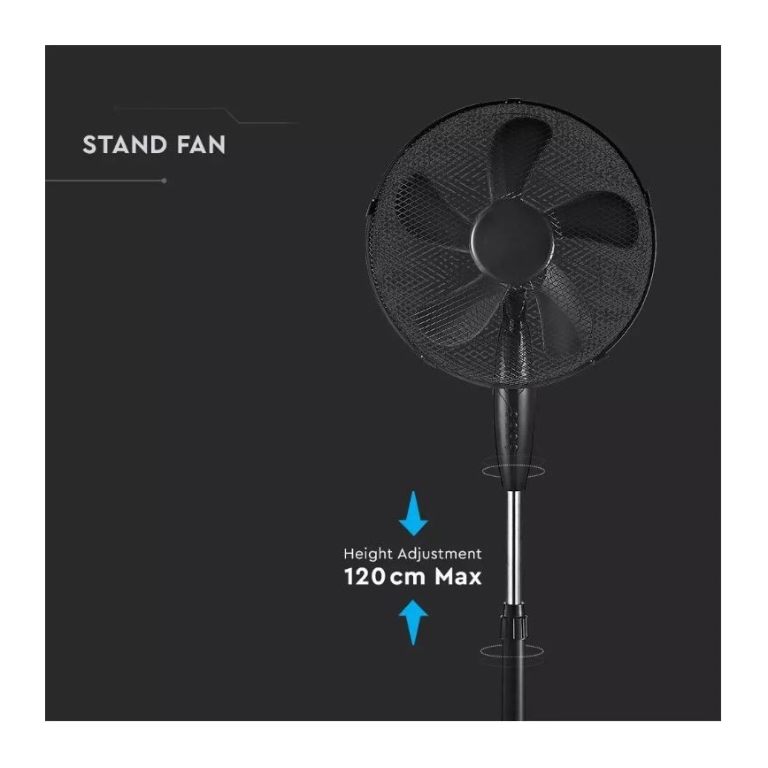 Jalallinen tuuletin halkaisija 43 cm 55W/230V musta
