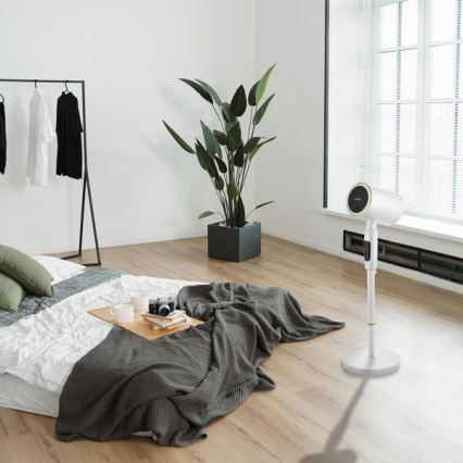 Jalallinen tuuletin lämmittimellä 50 W / 2200 W, 230 V, Ø 20 cm, valkoinen