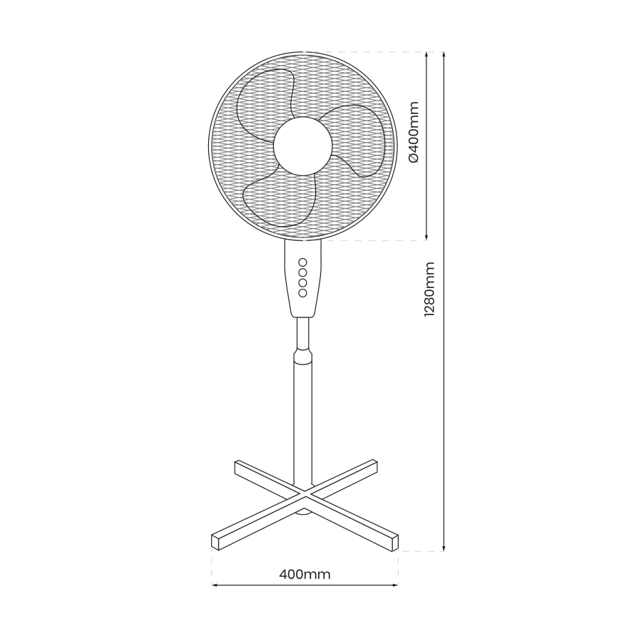 Jalallinen tuuletin STANDING, halkaisija 40 cm, 45 W