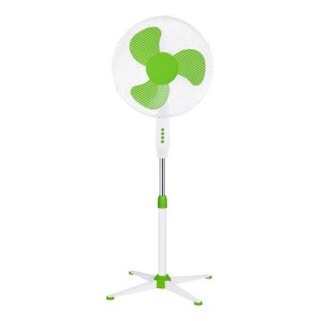 Jalustallinen tuuletin 60W/230V halkaisija 40 cm valkoinen/vihreä