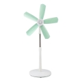 Jalustatuuletin 15 W / 230 V, Ø 50 cm, valkoinen/vihreä
