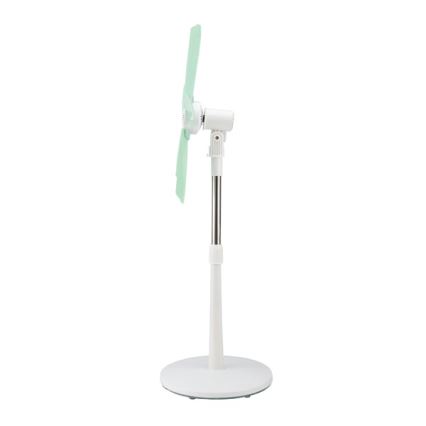 Jalustatuuletin 15 W / 230 V, Ø 50 cm, valkoinen/vihreä