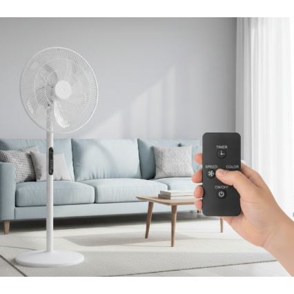 Jalustatuuletin VIENTO-R 40 W/230 V valkoinen + kaukosäädin