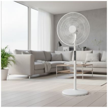 Jalustatuuletin VIENTO-R 40 W/230 V valkoinen + kaukosäädin